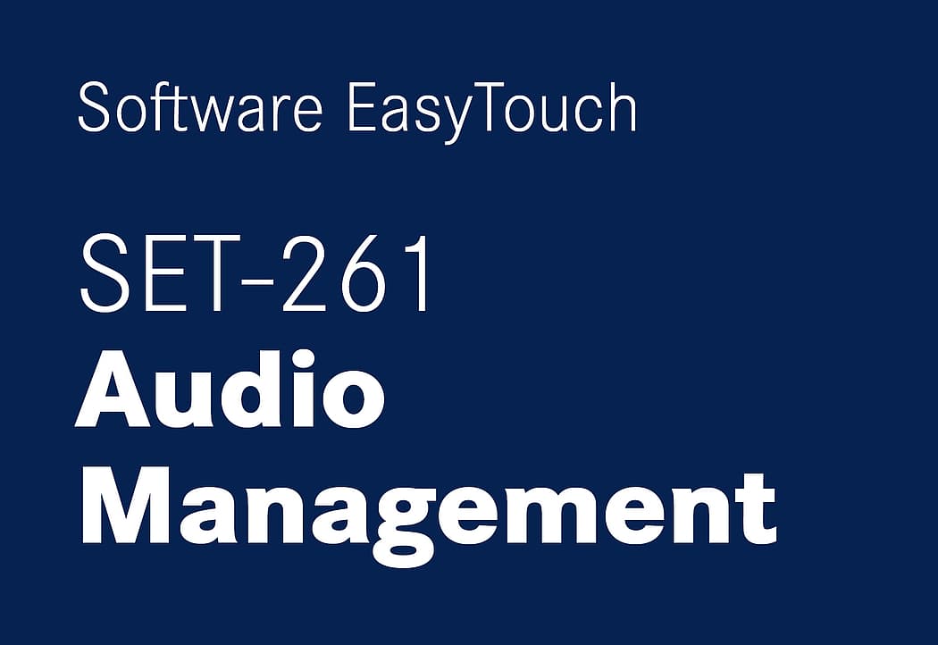 The EasyTouch Software SET-261 Audio Management by KERN