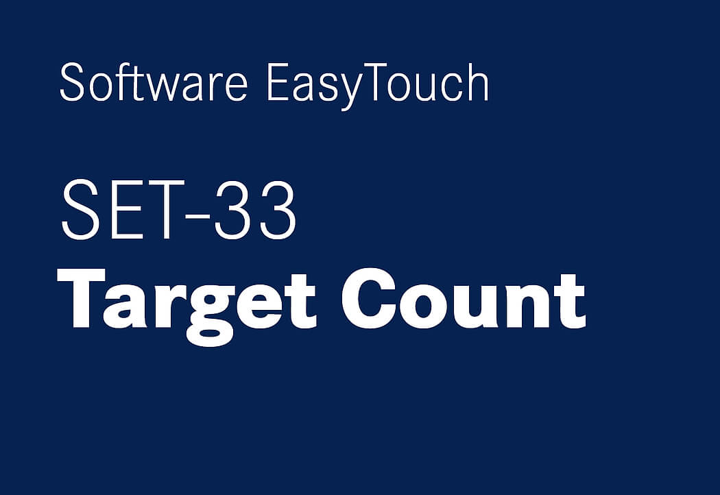 The EasyTouch Software SET-33 Target Count by KERN