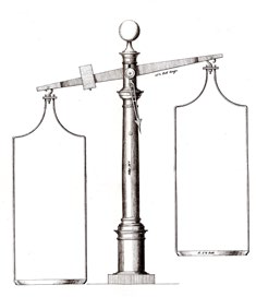 Apotheker-Tarierwaage von Jakob Sauter III, Stuttgart 1842 Apotheker-Tarierwaage von Jakob Sauter III, ausgestellt 1842 in Stuttgart